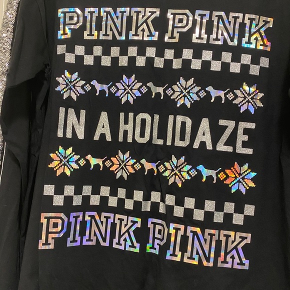 NEW VS PINK Bling Holiday Long-sleeve - Holidaze - Picture 3 of 5